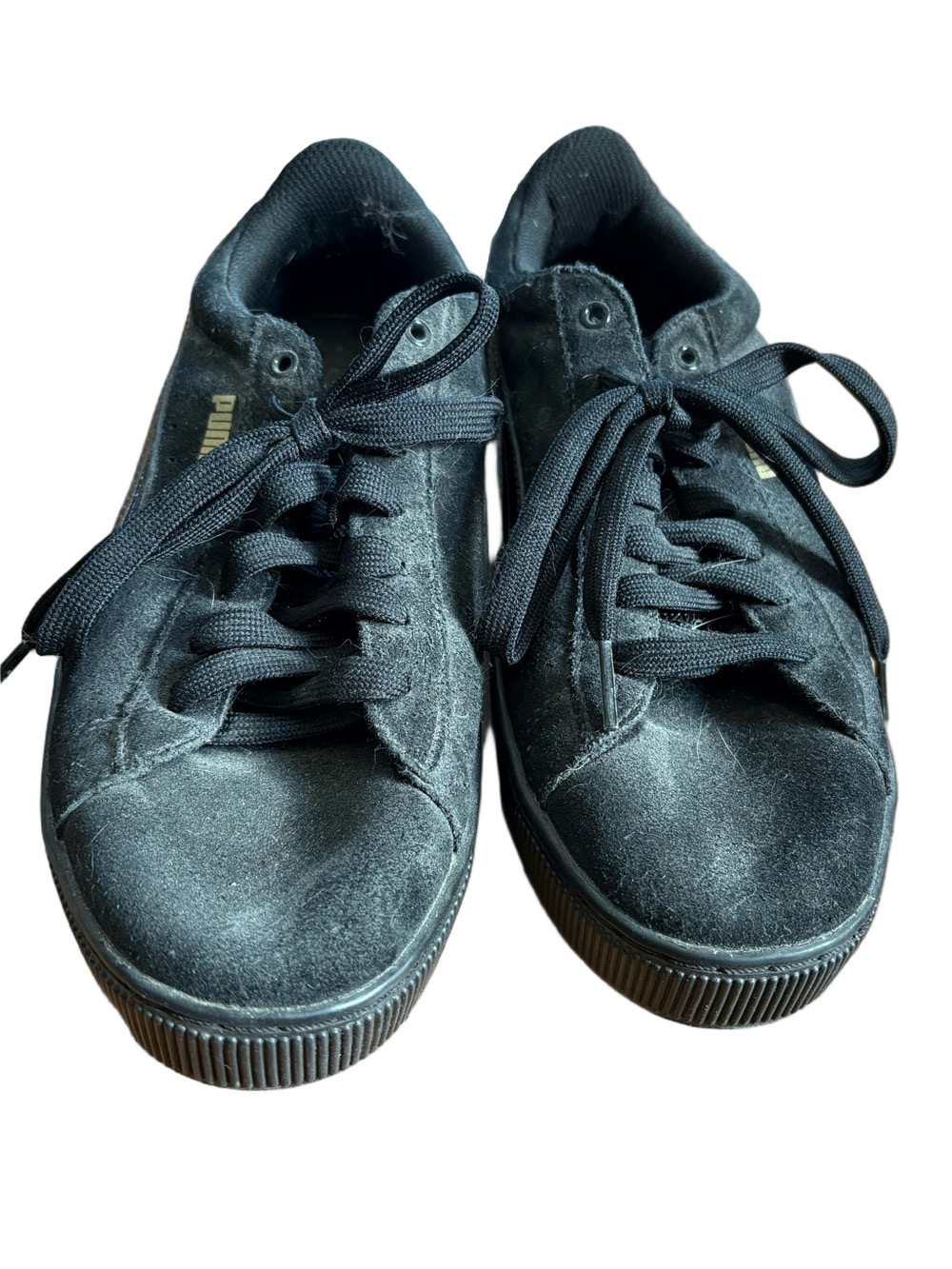 Puma Black Suede Platform Sneakers